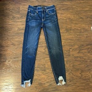 American Eagle dark wash skinny jeans size 0